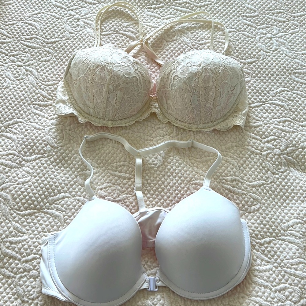 Victoria’s Secret PINK bras, SET OF 2, size 34C, one convertible one t strap
